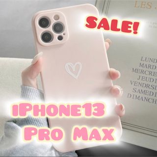 アイフォーン(iPhone)の【iPhone13promax】iPhoneケース ピンク ハート 手書き(iPhoneケース)