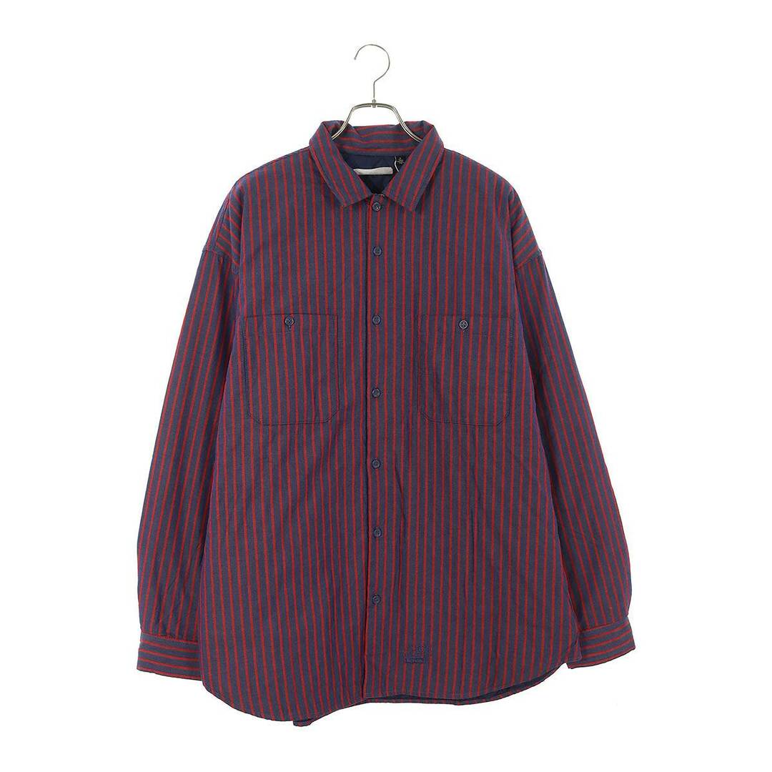 Supreme(シュプリーム)のシュプリーム ×エムエムシックス MM6  24SS  Padded Shirt Stripe ストライプ長袖シャツ メンズ L メンズのトップス(シャツ)の商品写真