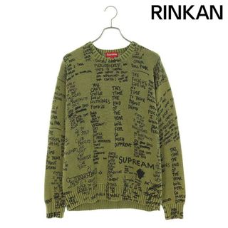 シュプリーム(Supreme)のシュプリーム  23SS  Gonz Poems Sweater ゴンズポエム総柄ニット メンズ M(ニット/セーター)