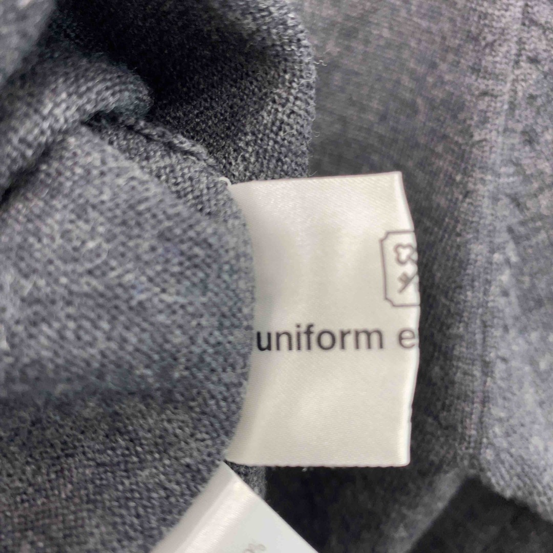 uniform experiment(ユニフォームエクスペリメント)のuniform experiment ユニフォームエクスペリメント 長袖 ウール100％ 背中ロゴ メンズ カーディガン メンズのトップス(カーディガン)の商品写真