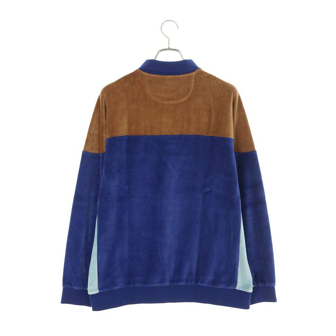 Supreme(シュプリーム)のシュプリーム  22AW  Paneled Velour L/S Polo パネルベロアポロ長袖カットソー メンズ M メンズのトップス(Tシャツ/カットソー(七分/長袖))の商品写真