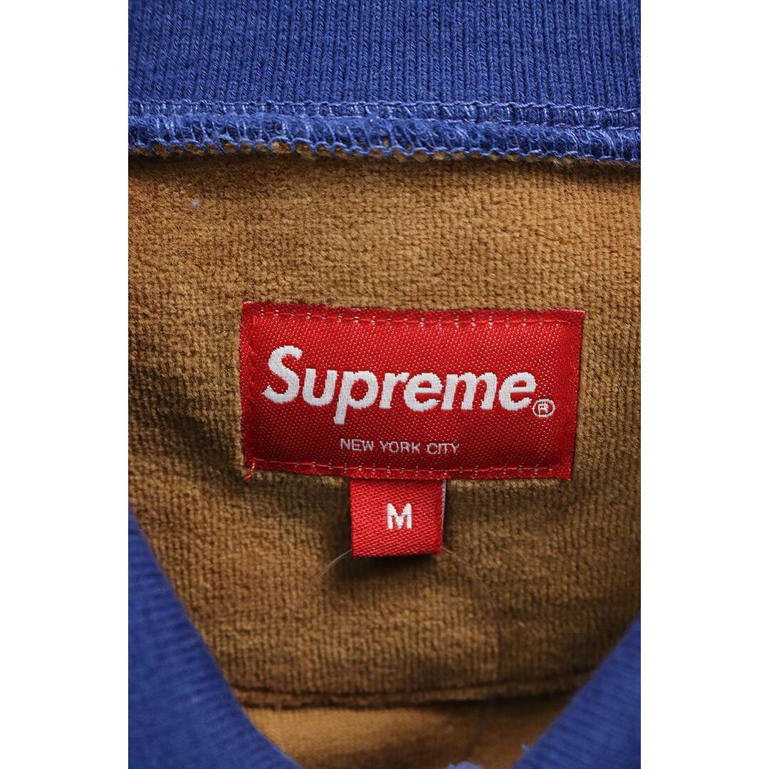 Supreme(シュプリーム)のシュプリーム  22AW  Paneled Velour L/S Polo パネルベロアポロ長袖カットソー メンズ M メンズのトップス(Tシャツ/カットソー(七分/長袖))の商品写真