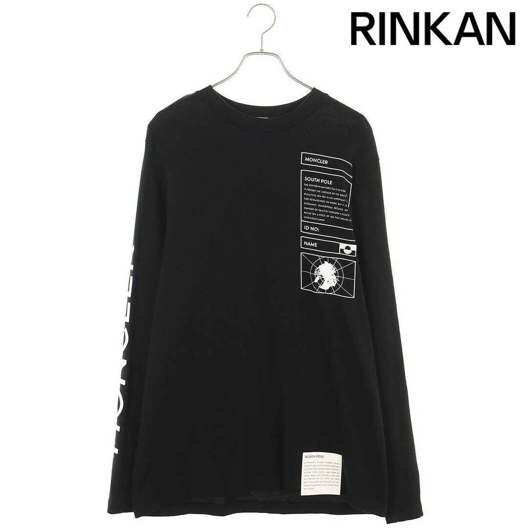 MONCLER(モンクレール)のモンクレール  LS TSHIRT SOUTH POLEロゴプリント長袖カットソー メンズ M メンズのトップス(Tシャツ/カットソー(七分/長袖))の商品写真