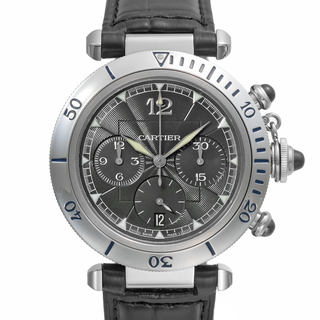 カルティエ(Cartier)のパシャ 38mm N950 クロノグラフ Ref.W3105155 中古品 メンズ 腕時計(腕時計(アナログ))