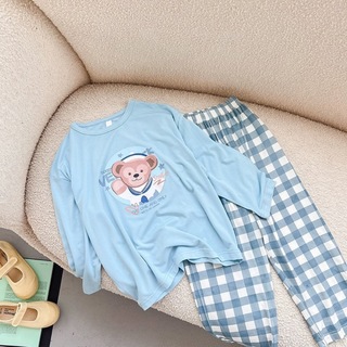 日本未発売　ダッフィー　セットアップルームウエア　7袖tシャツ7分パンツセット(パジャマ)