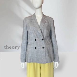 セオリー(theory)の美品【Theory｜セオリー】麻混ジャケット　テーラードジャケット(テーラードジャケット)