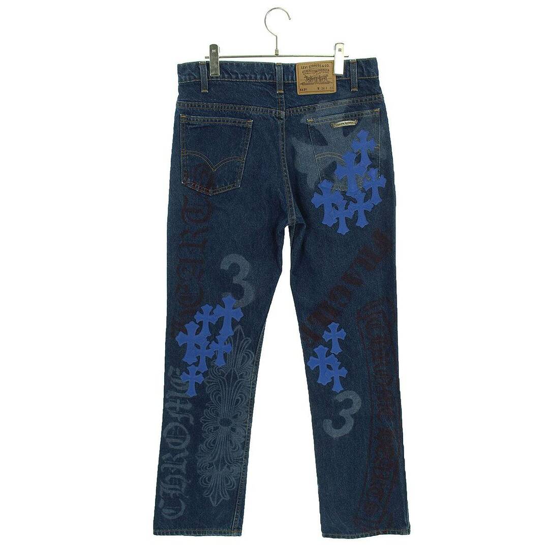 Chrome Hearts(クロムハーツ)のクロムハーツ  STENCIL DENIM/ステンシル ペイントデザインクロスパッチ付きデニムパンツ メンズ 31インチ メンズのパンツ(デニム/ジーンズ)の商品写真