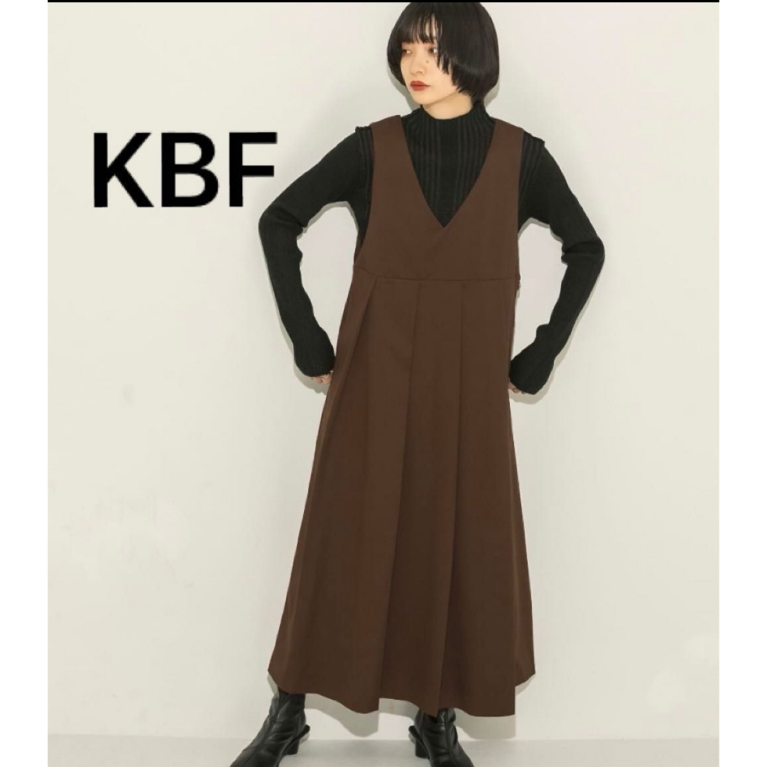 KBF(ケービーエフ)のKBF BIGプリーツジャンパースカート レディースのワンピース(ロングワンピース/マキシワンピース)の商品写真