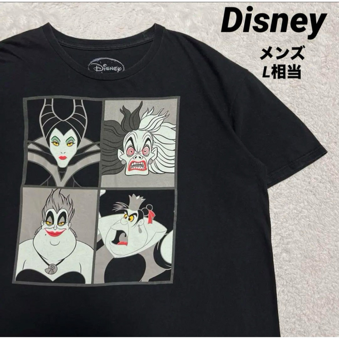 Disney(ディズニー)のDisney  ディズニー　ヴィランズ  黒　メンズ L相当 メンズのトップス(Tシャツ/カットソー(半袖/袖なし))の商品写真