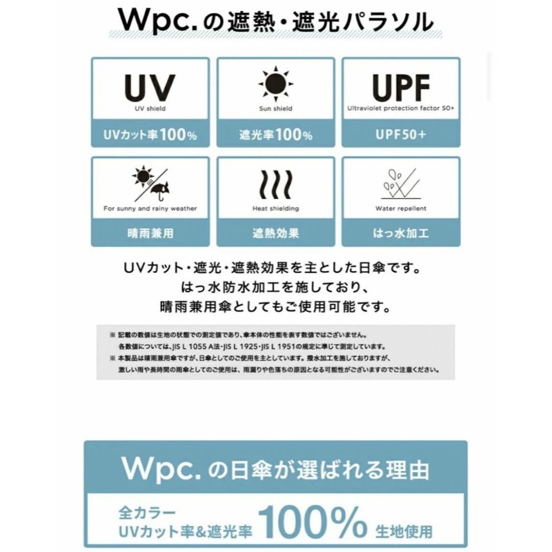 Wpc.(ダブルピーシー)のWpc. 遮光インサイドカラーtiny  サックス　日傘 折りたたみ レディースのファッション小物(傘)の商品写真