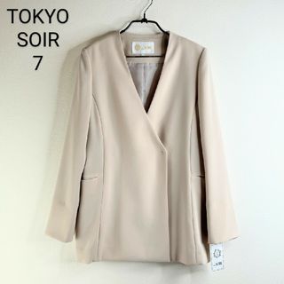 トウキョウソワール(TOKYO SOIR)の【タグ付き】東京ソワール ノーカラーコート(スプリングコート)