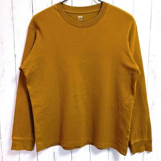 ユニクロ(UNIQLO)の【使用感あり】 ユニクロ ソフトタッチクルーネックT 古着クルーネック ブラウン(Tシャツ/カットソー(半袖/袖なし))