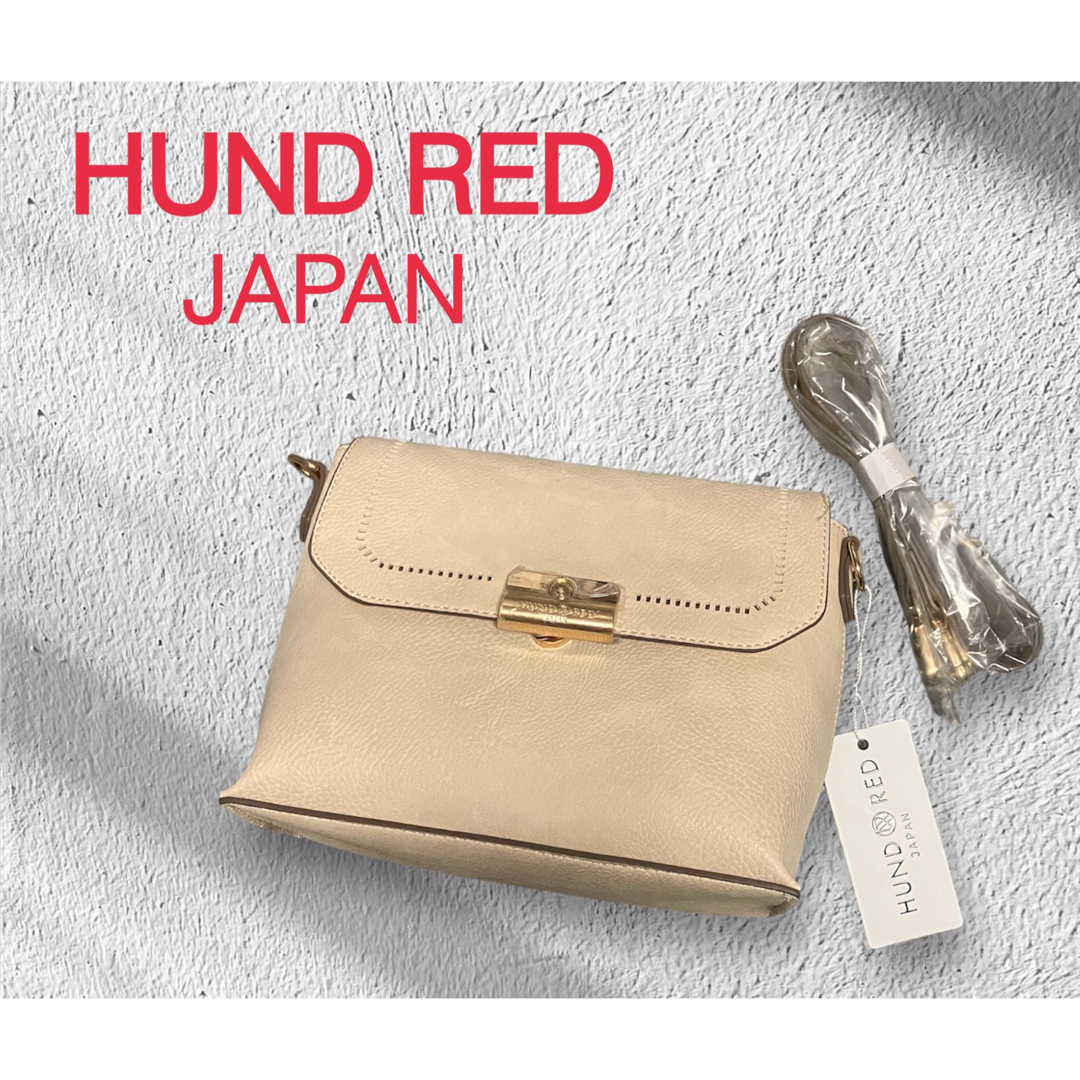 ＊新品＊ HUND RED スクエア ショルダーバッグ　アイボリー レディースのバッグ(ショルダーバッグ)の商品写真