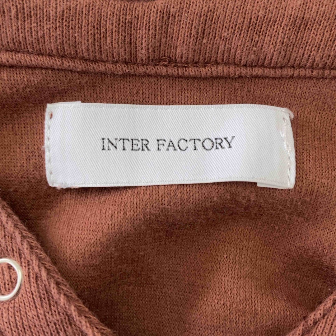 INTER FACTORY インターファクトリー レディース Tシャツ（長袖） 茶色 tk レディースのトップス(Tシャツ(長袖/七分))の商品写真