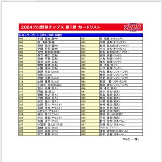 カルビー - 2024カルビープロ野球チップス レギュラーカードコンプ84枚セット