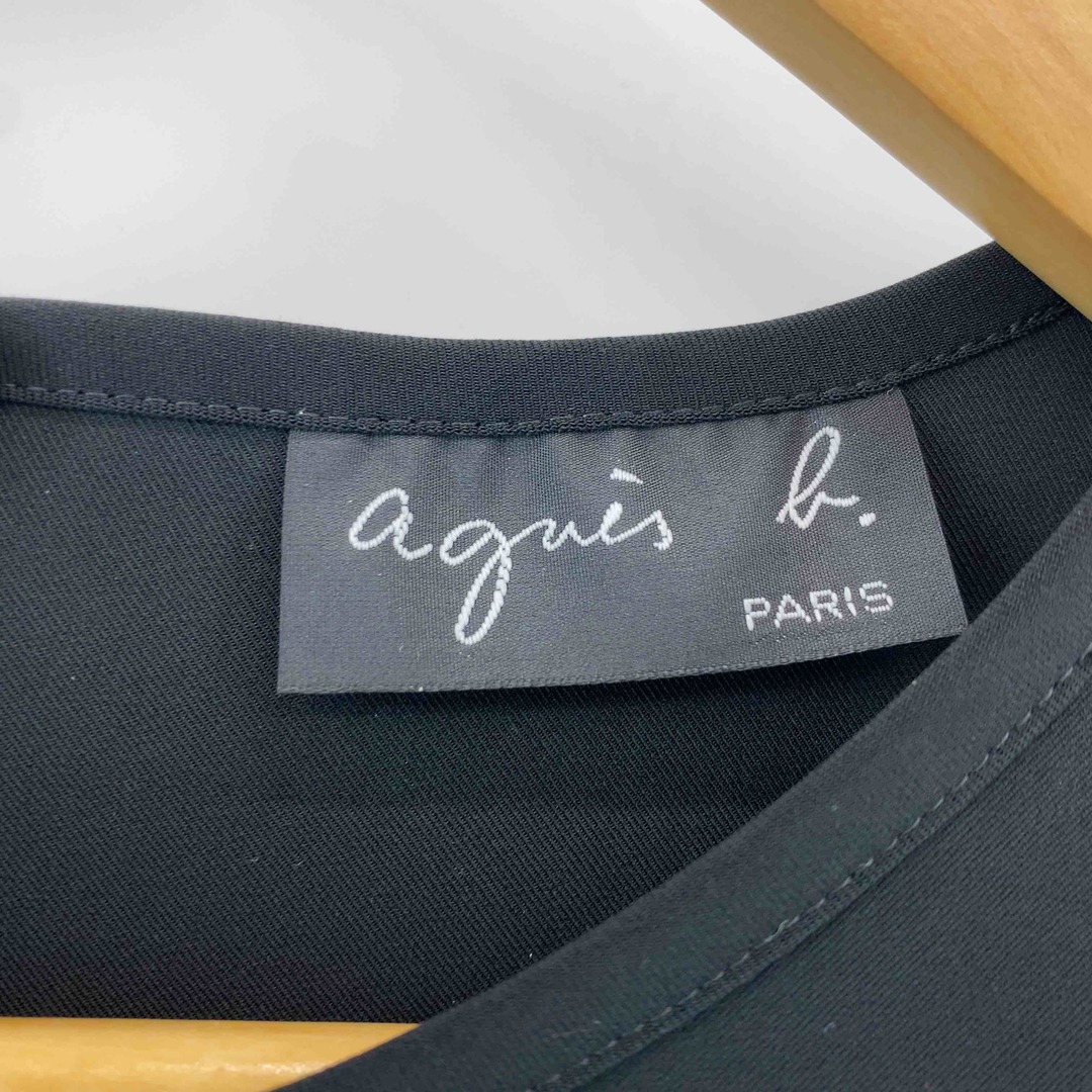 agnes b.(アニエスベー)のagnes b. アニエスベー レディース 半袖ワンピース ひざ丈 ブラック レディースのワンピース(ひざ丈ワンピース)の商品写真