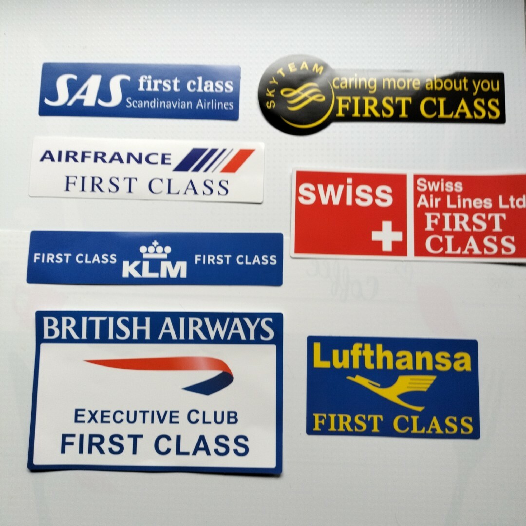 《希少》世界主要航空会社 EXECUTIVE FIRST CLASS シール エンタメ/ホビーの声優グッズ(ステッカー（シール）)の商品写真