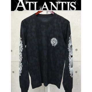 クロムハーツ(Chrome Hearts)のCHROMEHEARTS 銀座店 クロムハーツ 新品  総クロスプリント フローラルクロス ロンT 長袖 メンズ size:XL 黒 94770(Tシャツ/カットソー(七分/長袖))