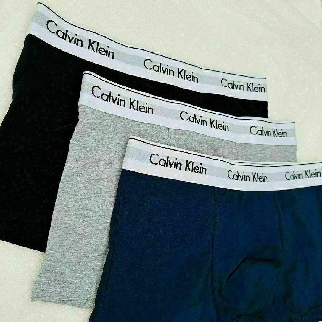 Calvin Klein(カルバンクライン)のカルバンクライン ボクサーパンツ Mサイズ ブラック 3色 3枚セット メンズのアンダーウェア(ボクサーパンツ)の商品写真