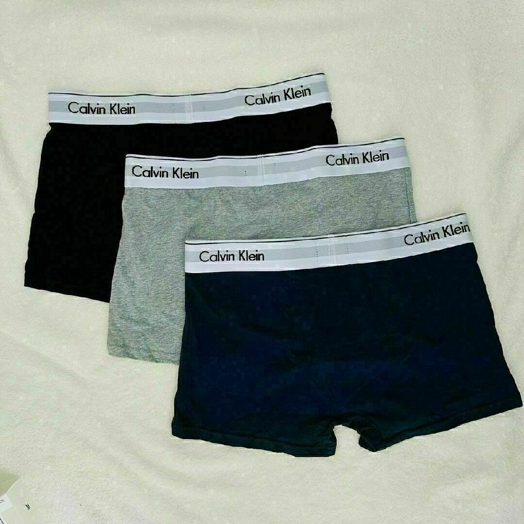 Calvin Klein(カルバンクライン)のカルバンクライン ボクサーパンツ Mサイズ ブラック 3色 3枚セット メンズのアンダーウェア(ボクサーパンツ)の商品写真