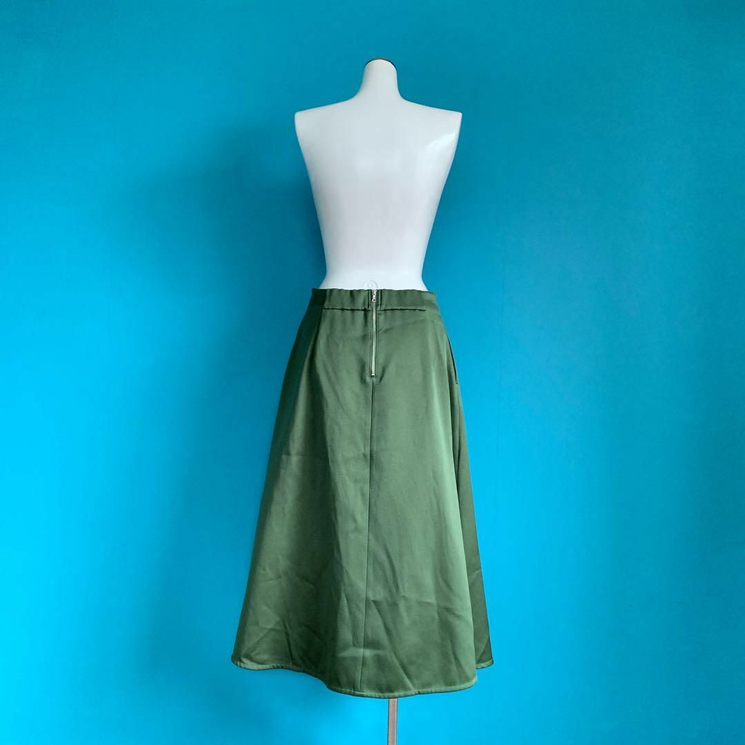 UNITED ARROWS green label relaxing(ユナイテッドアローズグリーンレーベルリラクシング)の836 グリーンレーベルリラクシング　綺麗めフレアスカート　ジップアップ レディースのスカート(ひざ丈スカート)の商品写真