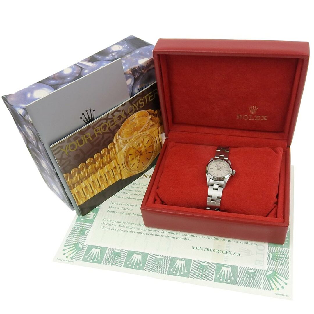 ROLEX(ロレックス)の【ROLEX】ロレックス オイスターパーペチュアル 67180 ステンレススチール 自動巻き レディース シルバー文字盤 腕時計 レディースのファッション小物(腕時計)の商品写真
