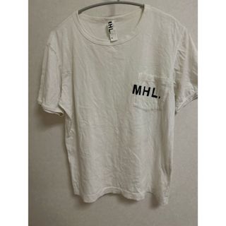 マーガレットハウエル(MARGARET HOWELL)のマーガレットハウエル　白　ポケット　M(Tシャツ/カットソー(半袖/袖なし))