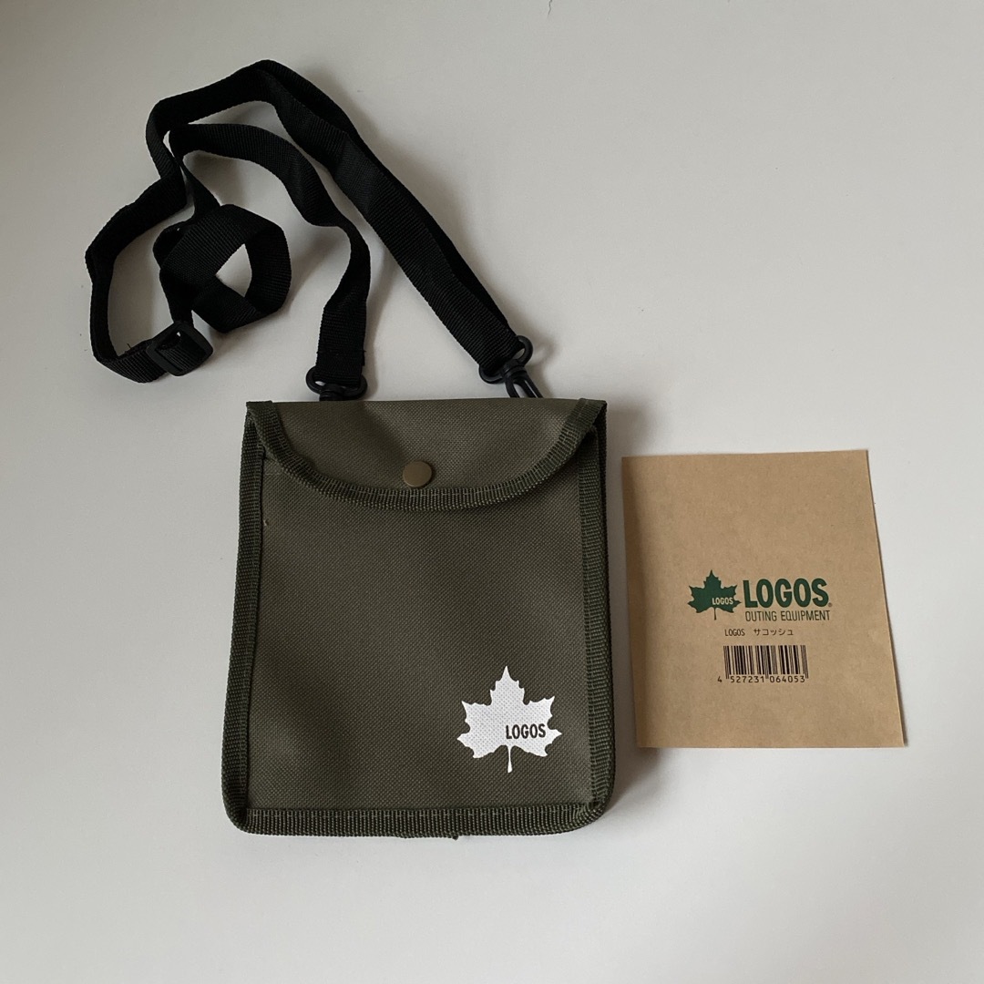 LOGOS(ロゴス)のLOGOS ロゴス サコッシュ 斜め掛けミニポーチ カーキ 未使用 レディースのバッグ(ショルダーバッグ)の商品写真