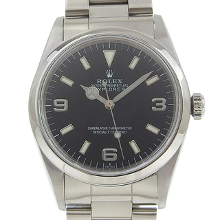ロレックス(ROLEX)の【ROLEX】ロレックス エクスプローラー1 cal.3000 14270 ステンレススチール 自動巻き メンズ 黒文字盤 腕時計(腕時計(アナログ))