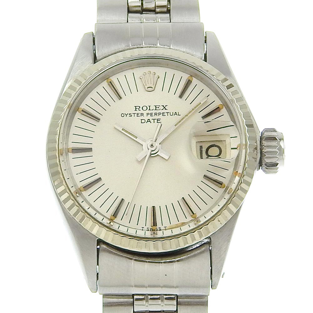 ROLEX(ロレックス)の【ROLEX】ロレックス デイト 6517 ステンレススチール 自動巻き レディース シルバー文字盤 腕時計 レディースのファッション小物(腕時計)の商品写真