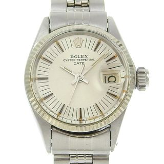 ロレックス(ROLEX)の【ROLEX】ロレックス デイト 6517 ステンレススチール 自動巻き レディース シルバー文字盤 腕時計(腕時計)