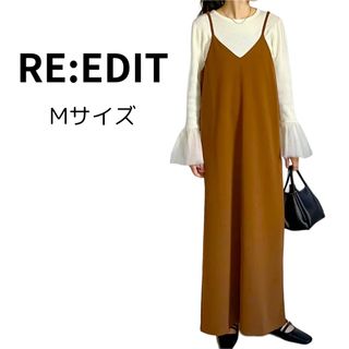 Re:EDIT - 【美品】RE:EDIT リエディ キャミソール ロングワンピース ブラウン M