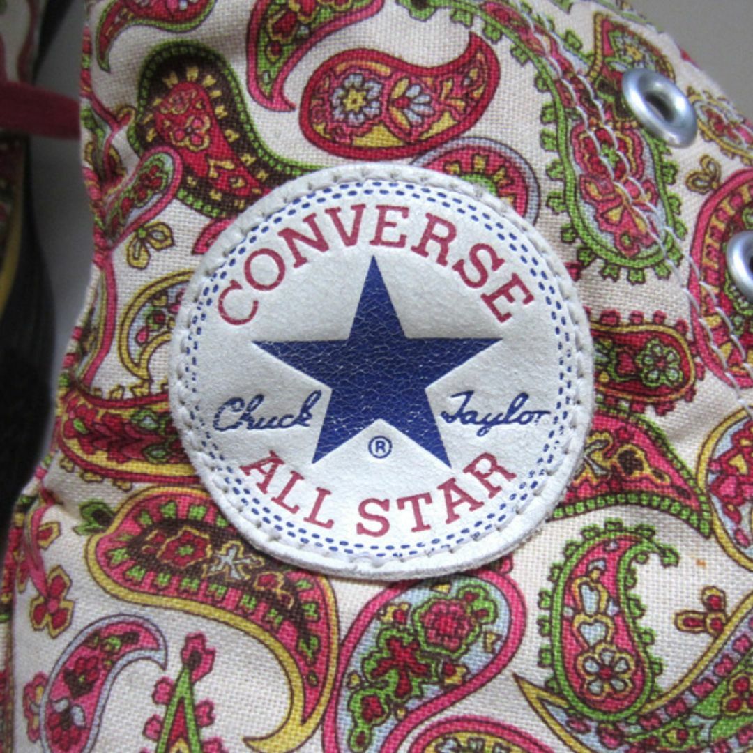 美品　CONVERSE／コンバース　ペーズリー柄　ハイカットスニーカー　24.5 レディースの靴/シューズ(スニーカー)の商品写真