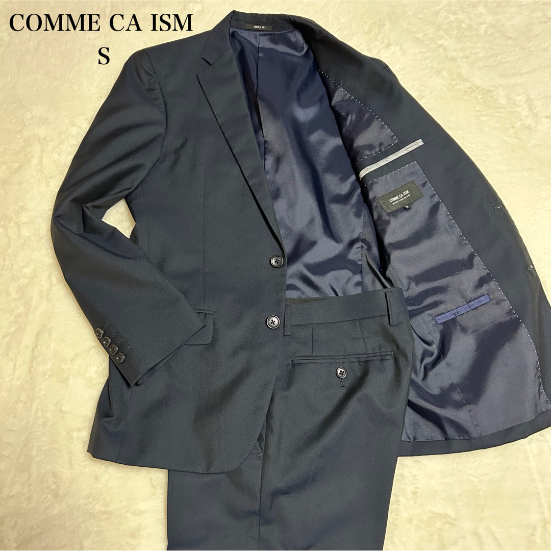 COMME CA ISM(コムサイズム)のメンズスーツセットアップ　92Y5  170センチ　ネイビー系ストライプ メンズのスーツ(セットアップ)の商品写真