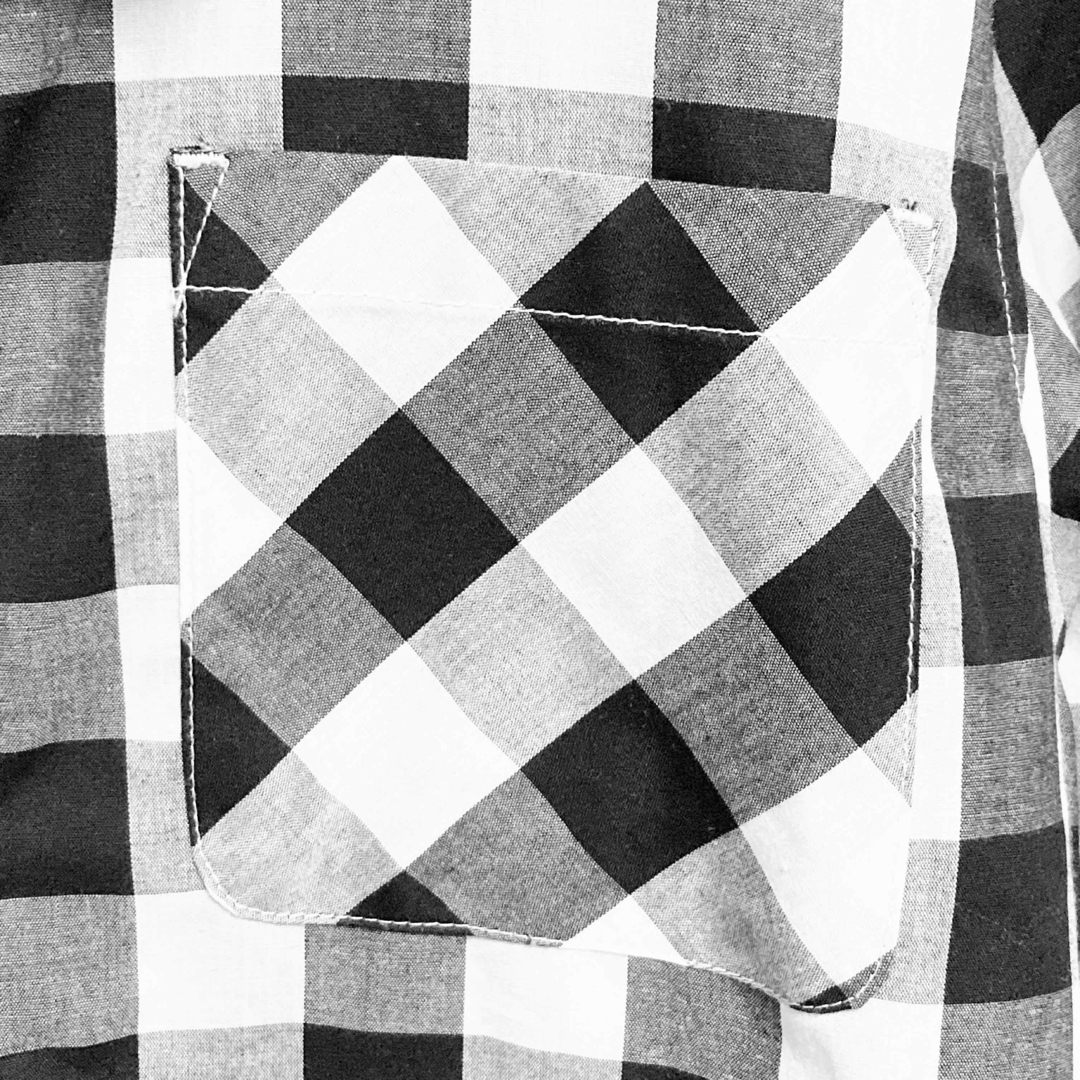 Zootie(ズーティー)のズーティー 長袖シャツ チェックシャツ ブロックチェック 長袖 古着 レディースのトップス(シャツ/ブラウス(長袖/七分))の商品写真