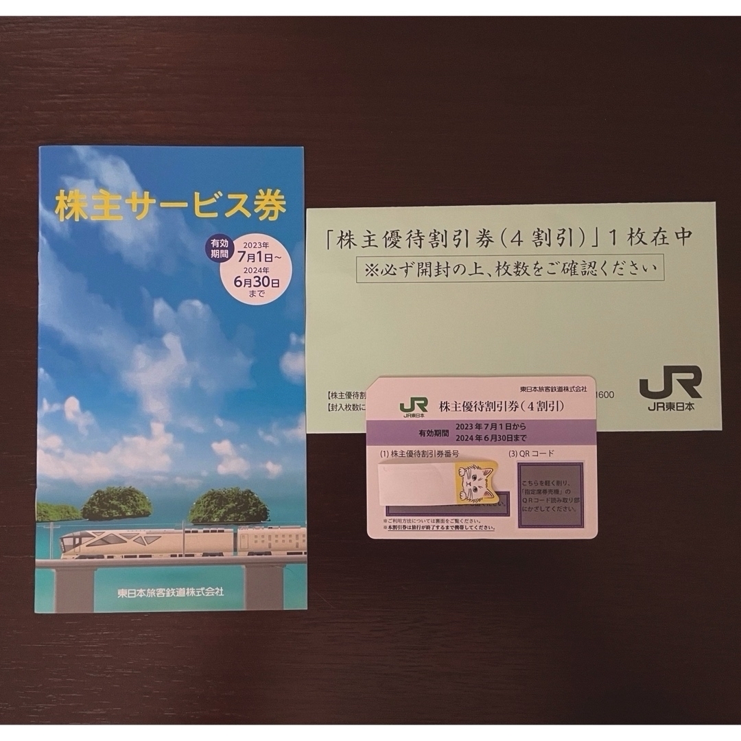 JR(ジェイアール)の☆ JR東日本 株主優待割引券　株主サービス券 ☆ チケットの優待券/割引券(その他)の商品写真