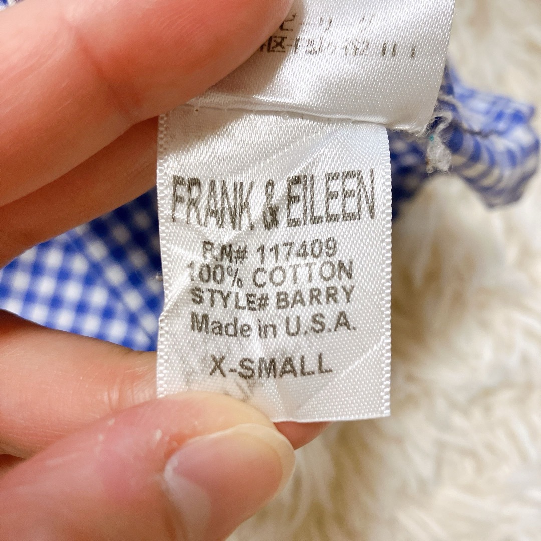 Frank&Eileen(フランクアンドアイリーン)のFrank&Eileen ギンガムチェックシャツ BARRY 長袖 ブルー XS レディースのトップス(シャツ/ブラウス(長袖/七分))の商品写真