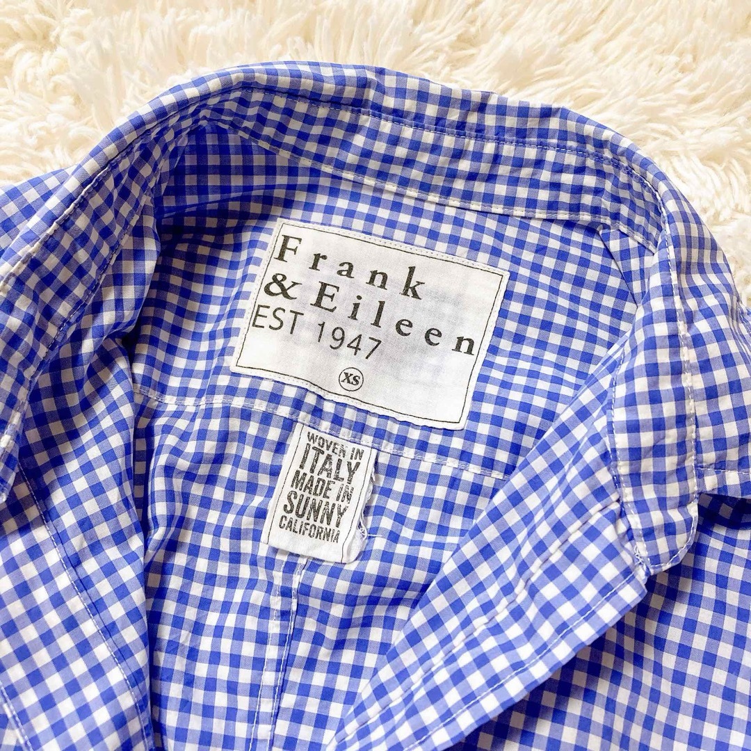 Frank&Eileen(フランクアンドアイリーン)のFrank&Eileen ギンガムチェックシャツ BARRY 長袖 ブルー XS レディースのトップス(シャツ/ブラウス(長袖/七分))の商品写真