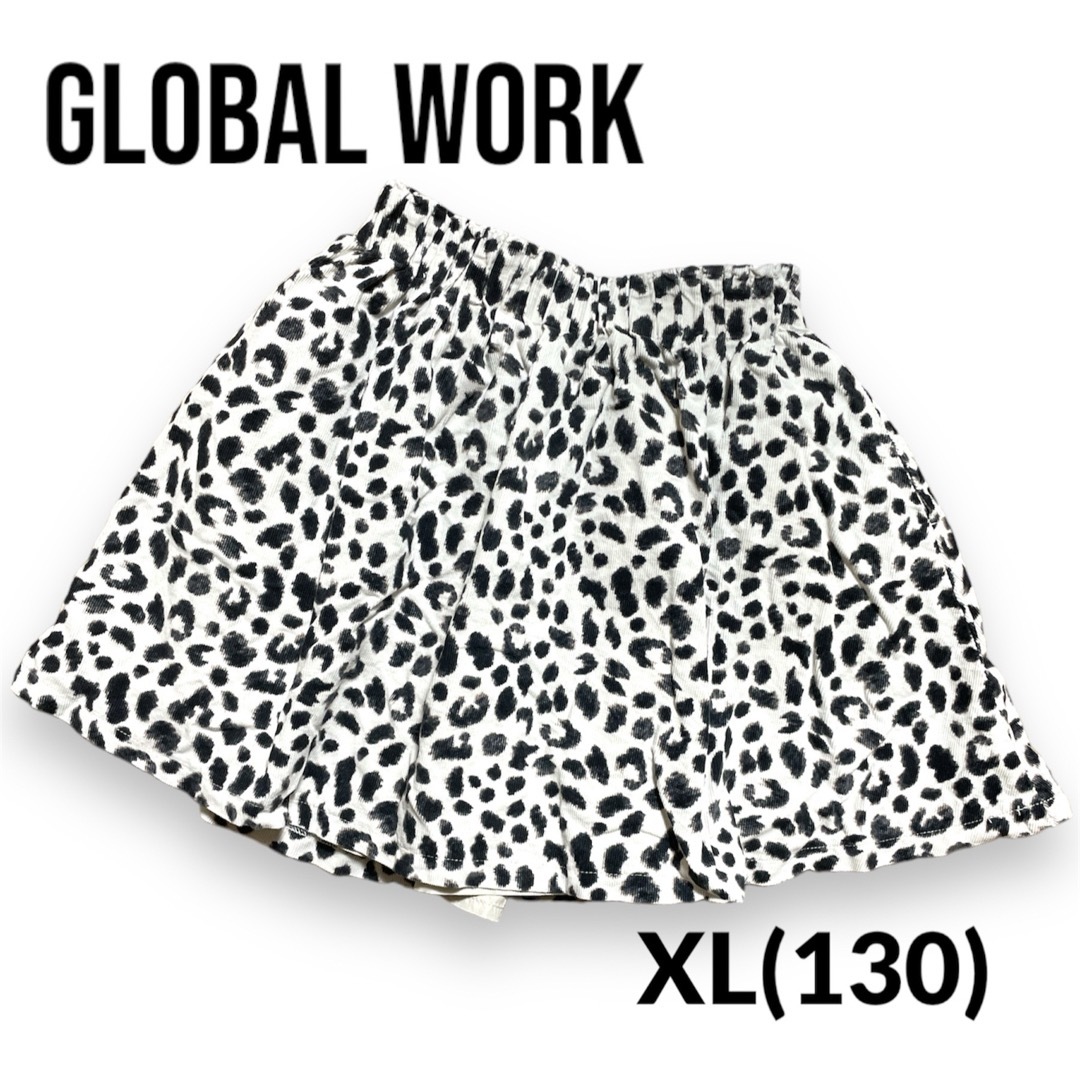 GLOBAL WORK(グローバルワーク)の即日配送 GLOBAL WORK girls ヒョウ柄 ミニスカート 130 キッズ/ベビー/マタニティのキッズ服女の子用(90cm~)(スカート)の商品写真