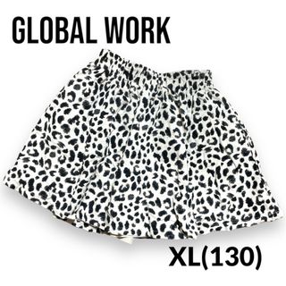 即日配送 GLOBAL WORK girls ヒョウ柄 ミニスカート 130