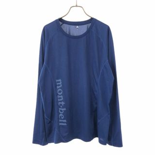 mont bell - モンベル ロゴ 長袖 Tシャツ L ブルー mont-bell アウトドア メンズ 古着 【240427】 メール便可