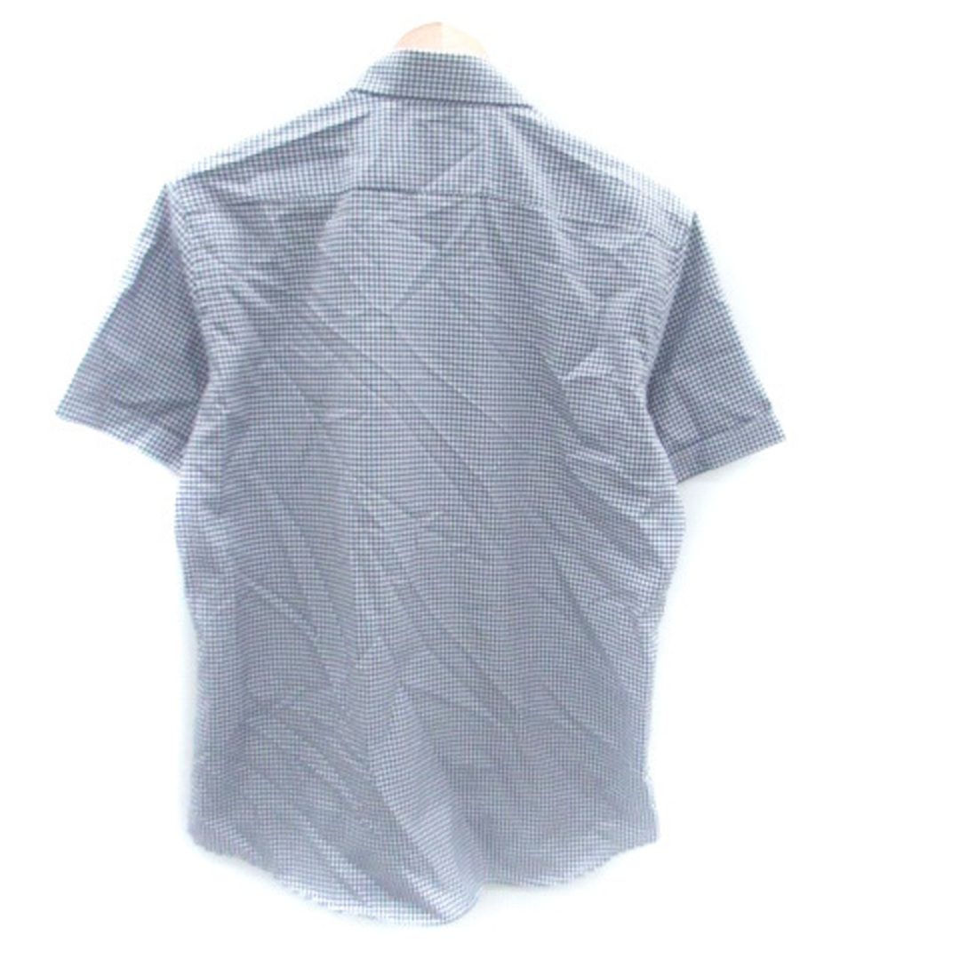 ユナイテッドアローズ カジュアルシャツ ボタンダウン 半袖 ロールアップ L 青 メンズのトップス(シャツ)の商品写真