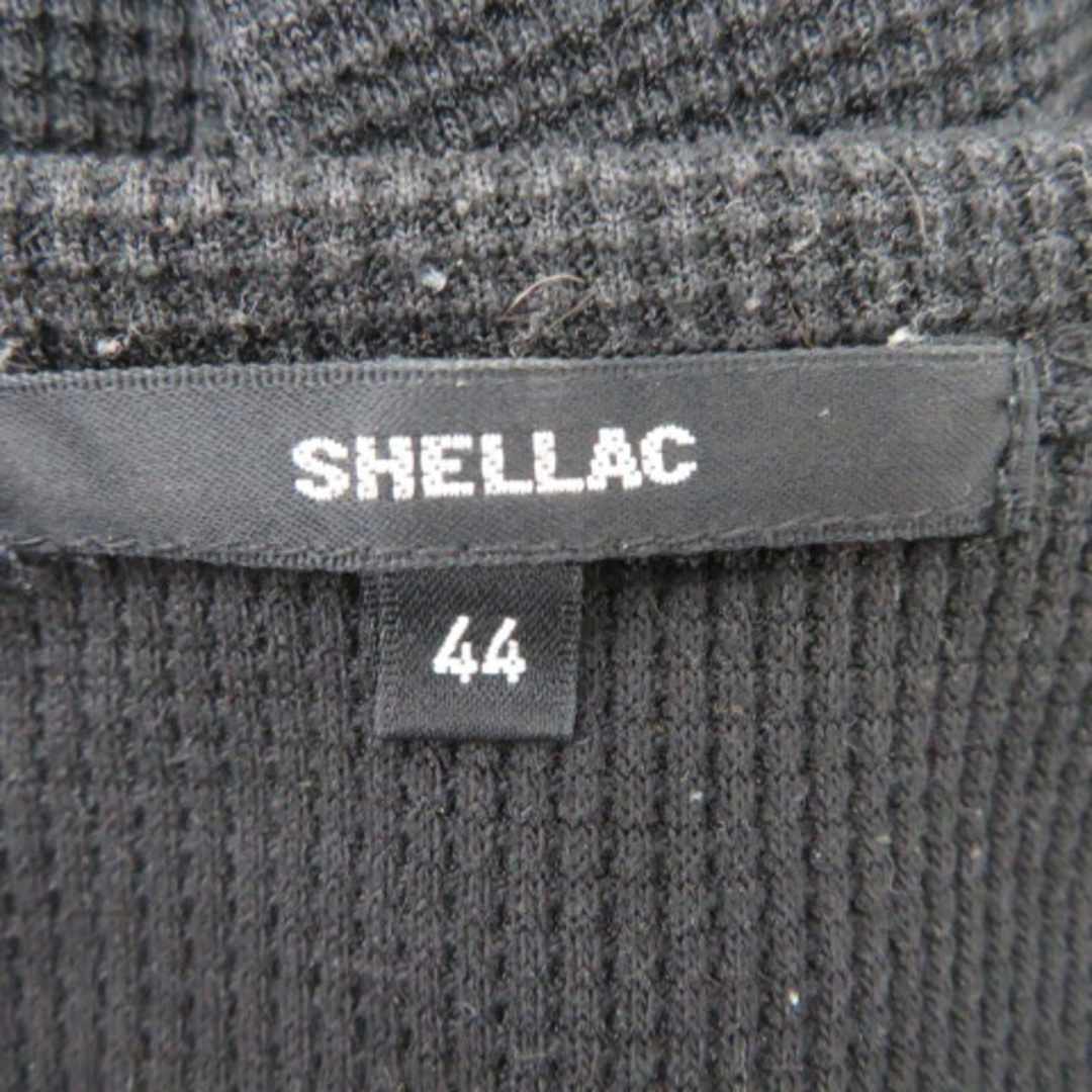 SHELLAC(シェラック)のシェラック カットソー 長袖 ラウンドネック 無地 44 XS 黒 ブラック メンズのトップス(Tシャツ/カットソー(七分/長袖))の商品写真