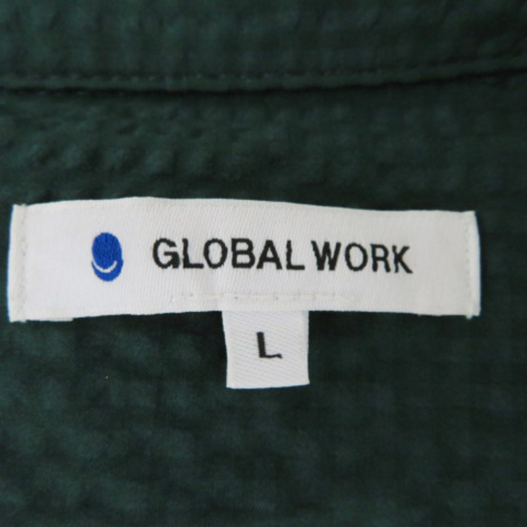 GLOBAL WORK(グローバルワーク)のグローバルワーク カジュアルシャツ 七分袖 オープンカラー チェック柄 メンズのトップス(シャツ)の商品写真