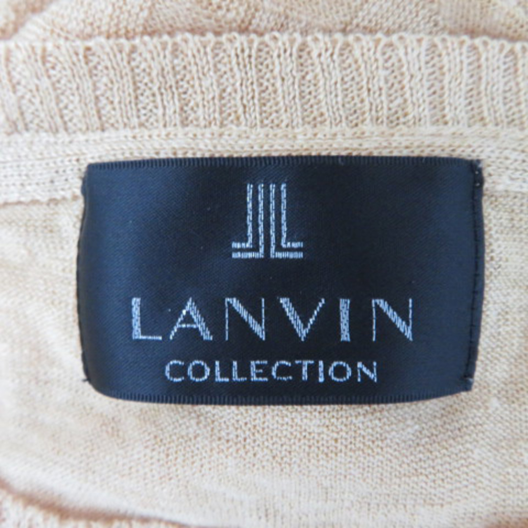 LANVIN(ランバン)のランバン ニット カットソー 長袖 ラウンドネック 総柄 リネン シルク混 M メンズのトップス(ニット/セーター)の商品写真