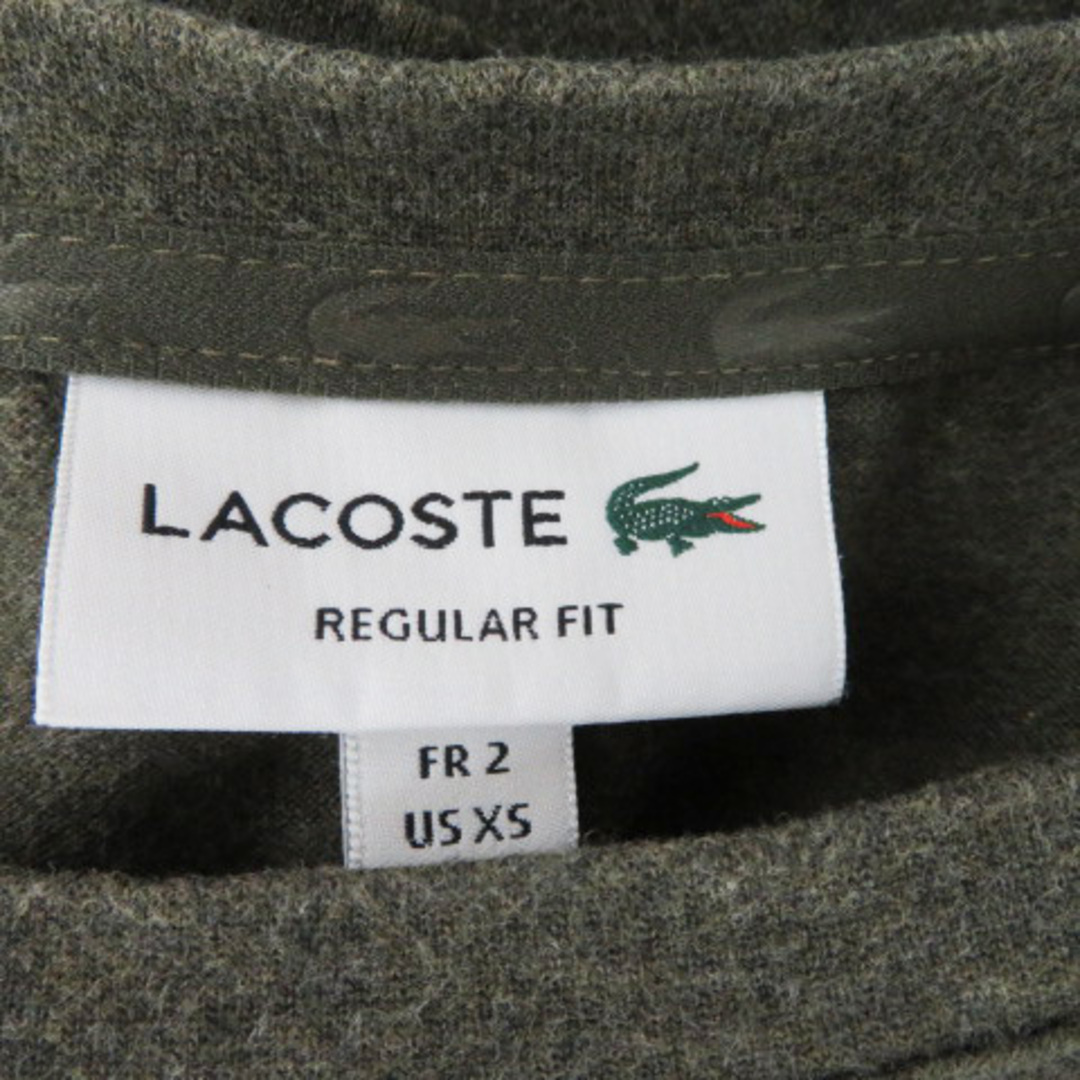 LACOSTE(ラコステ)のラコステ Tシャツ カットソー 半袖 ラウンドネック プリント XS カーキ メンズのトップス(Tシャツ/カットソー(半袖/袖なし))の商品写真