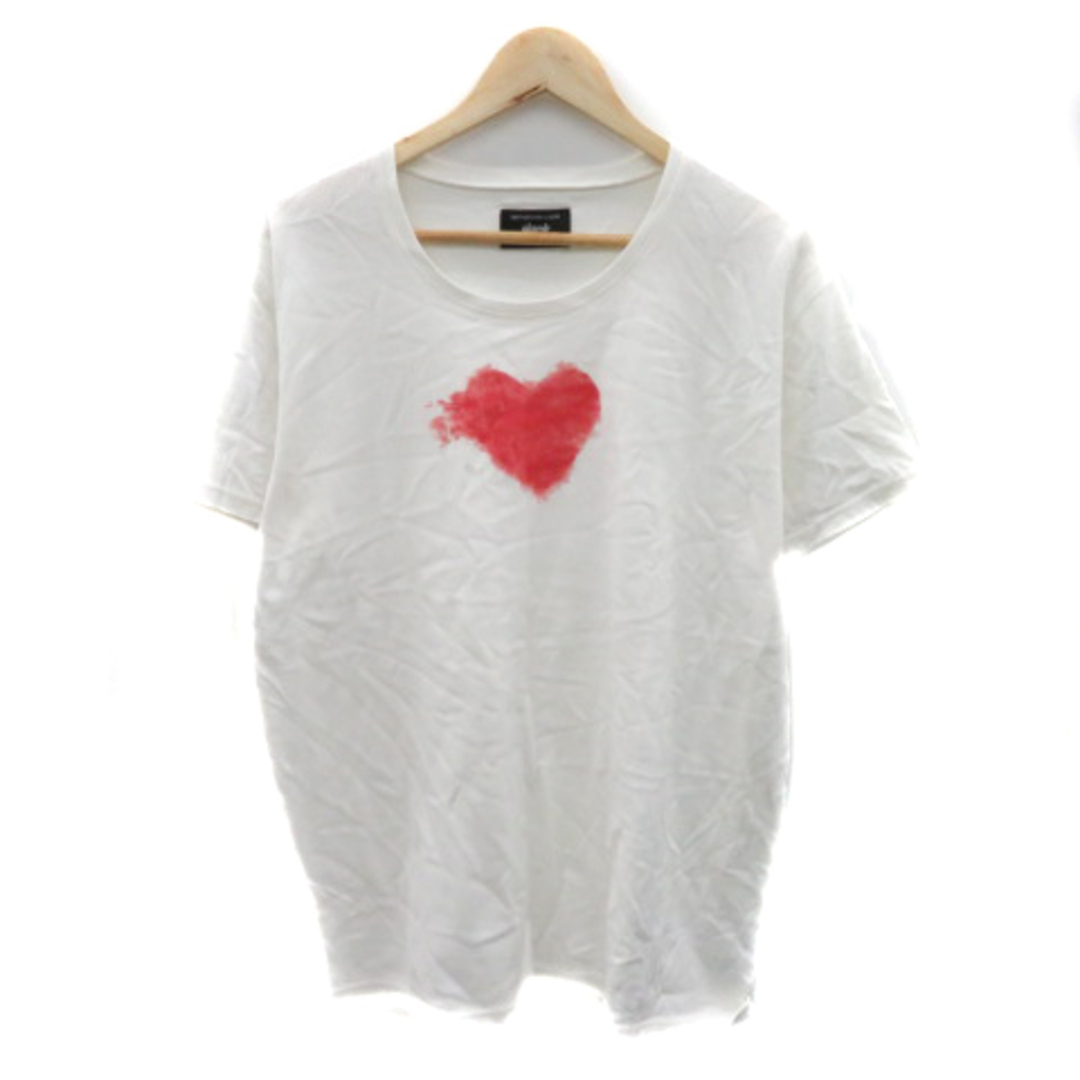 glamb(グラム)のグラム Tシャツ カットソー 半袖 Uネック ハート柄 オーバーサイズ 3 レディースのトップス(Tシャツ(半袖/袖なし))の商品写真