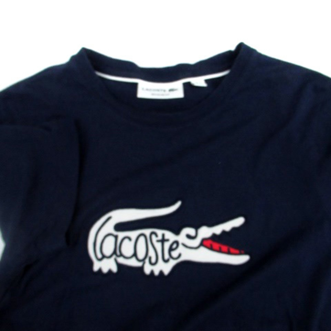 LACOSTE(ラコステ)のラコステ Tシャツ カットソー ラウンドネック 半袖 ロゴ刺繍 2 XS 紺 メンズのトップス(Tシャツ/カットソー(半袖/袖なし))の商品写真