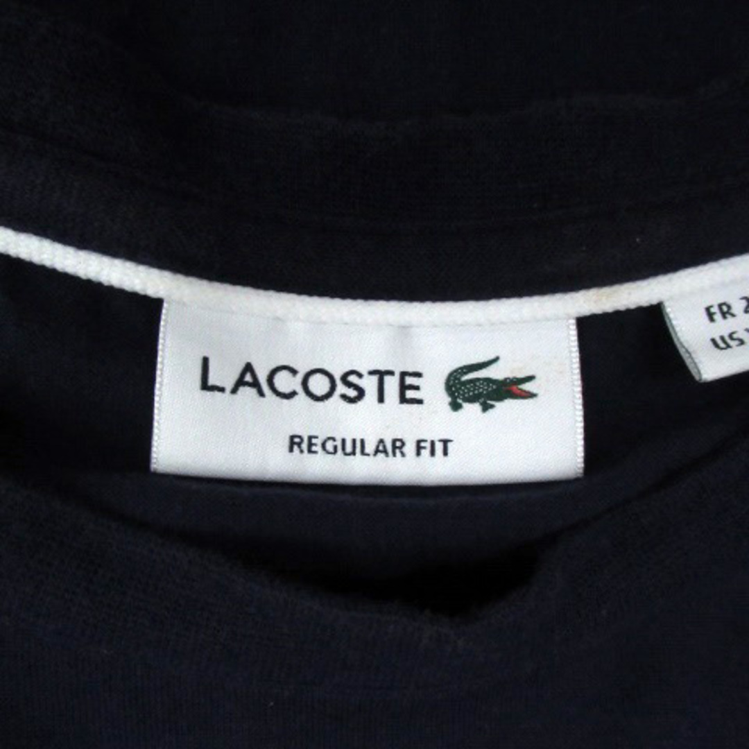 LACOSTE(ラコステ)のラコステ Tシャツ カットソー ラウンドネック 半袖 ロゴ刺繍 2 XS 紺 メンズのトップス(Tシャツ/カットソー(半袖/袖なし))の商品写真