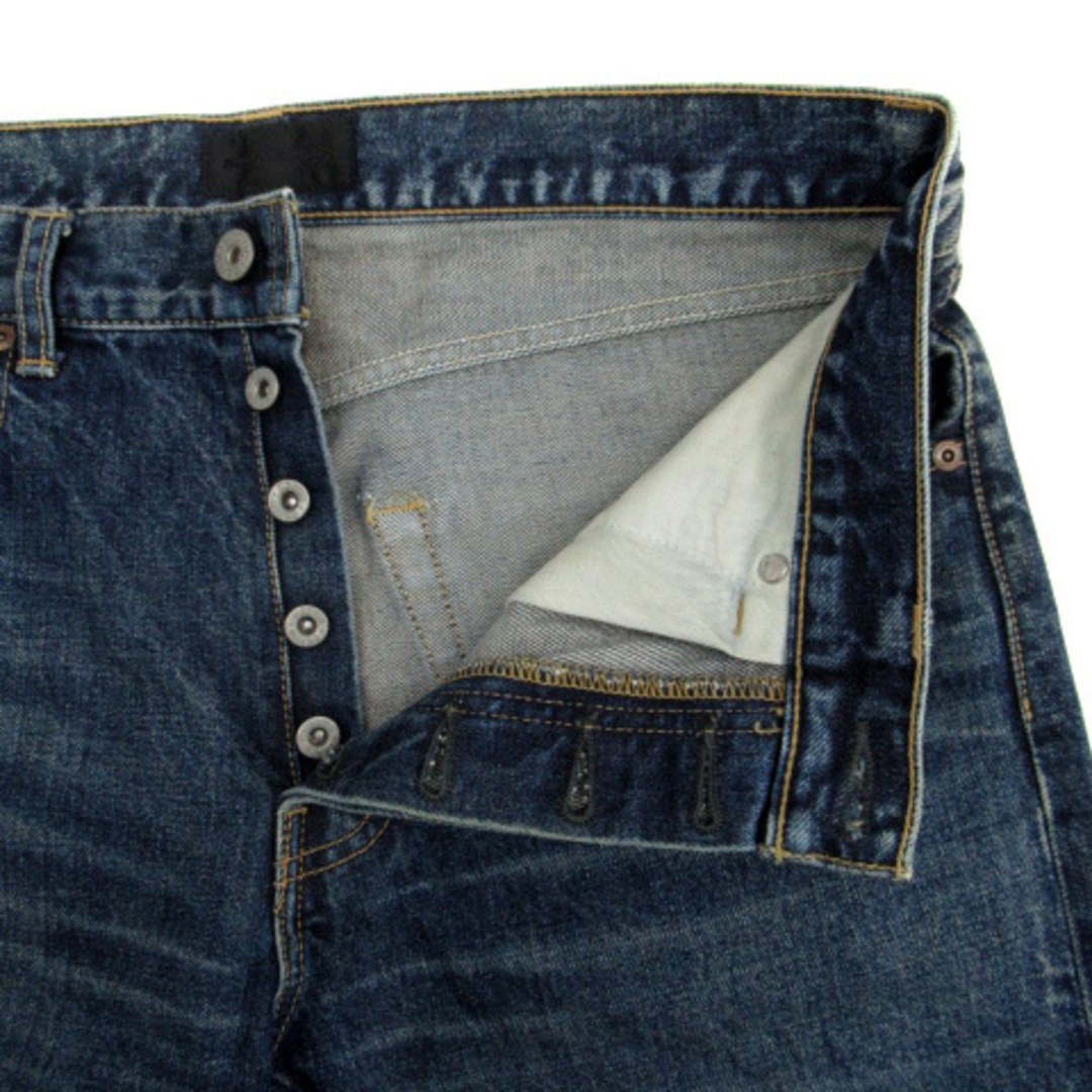 HECTIC(ヘクティク)のヘクティク デニムパンツ ジーンズ ストレート ボタンフライ M 青 メンズのパンツ(デニム/ジーンズ)の商品写真